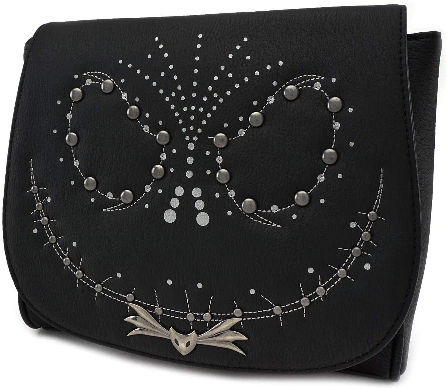 Loungefly x Disney Nightmare Before Christmas Jack Skellington Studded Crossbody Bag - GeekCore