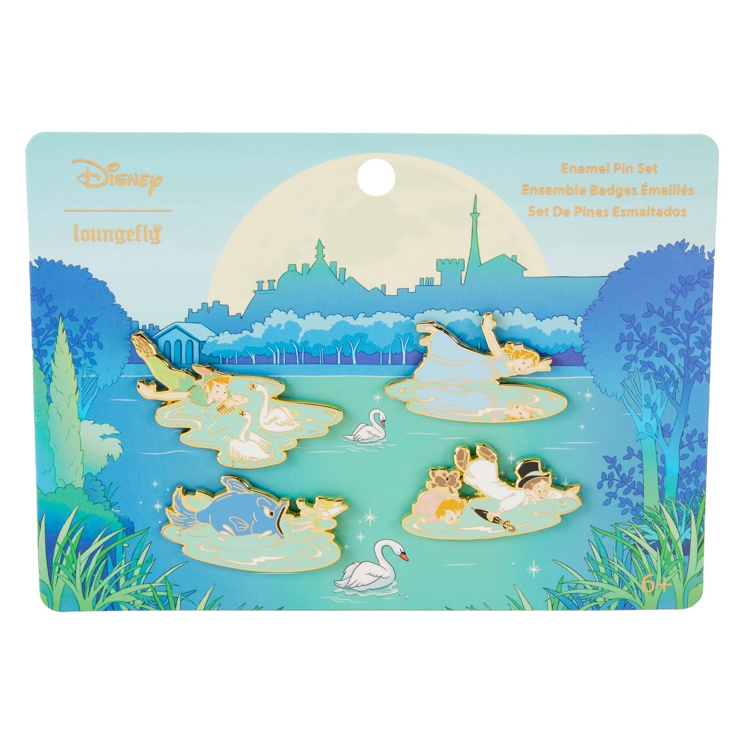Loungefly x Disney Peter Pan You Can Fly 4 Piece Pin Set - GeekCore
