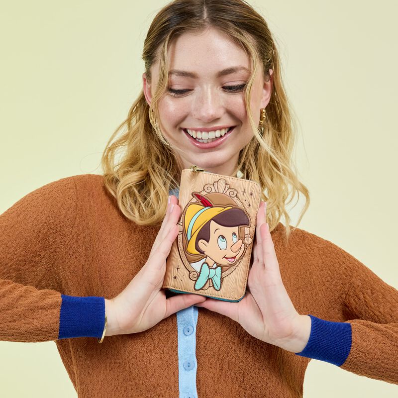 Loungefly x Disney Pinocchio Wishes Do Come True Zip Around Wallet - GeekCore