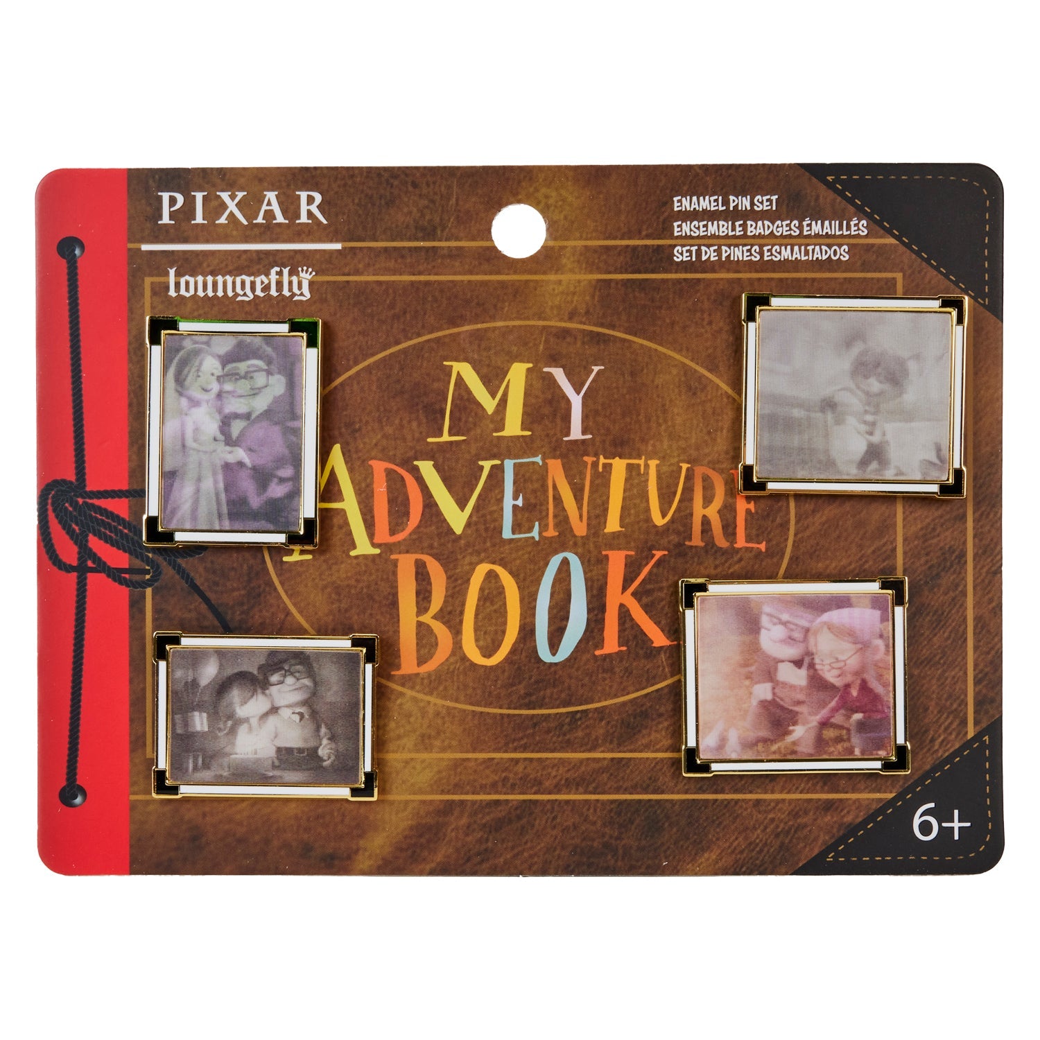 Loungefly x Disney Pixar 15th Anniversary Adventure Book 4 Piece Pin Set - GeekCore