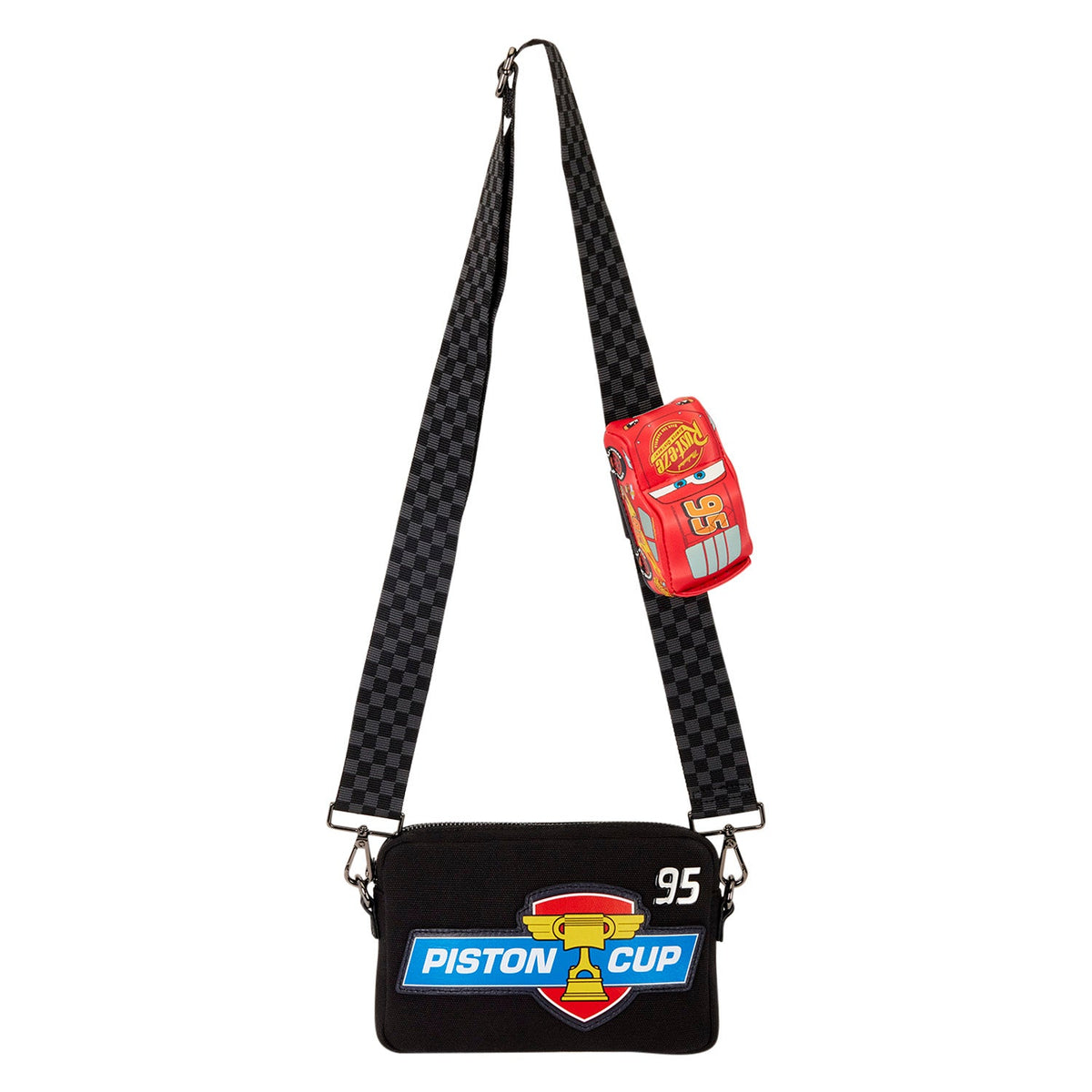 Loungefly x Disney Pixar Cars 20th Anniversary Piston Cup Sling Crossbody Bag - GeekCore