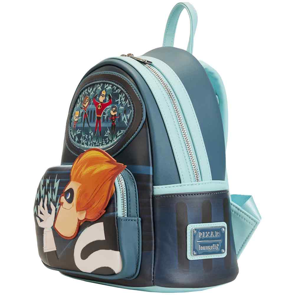 Loungefly x Disney Pixar The Incredibles Syndrome Mini Backpack - GeekCore