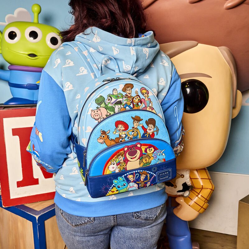 Loungefly x Disney Pixar Toy Story Movie Collab Triple Pocket Mini Backpack - GeekCore