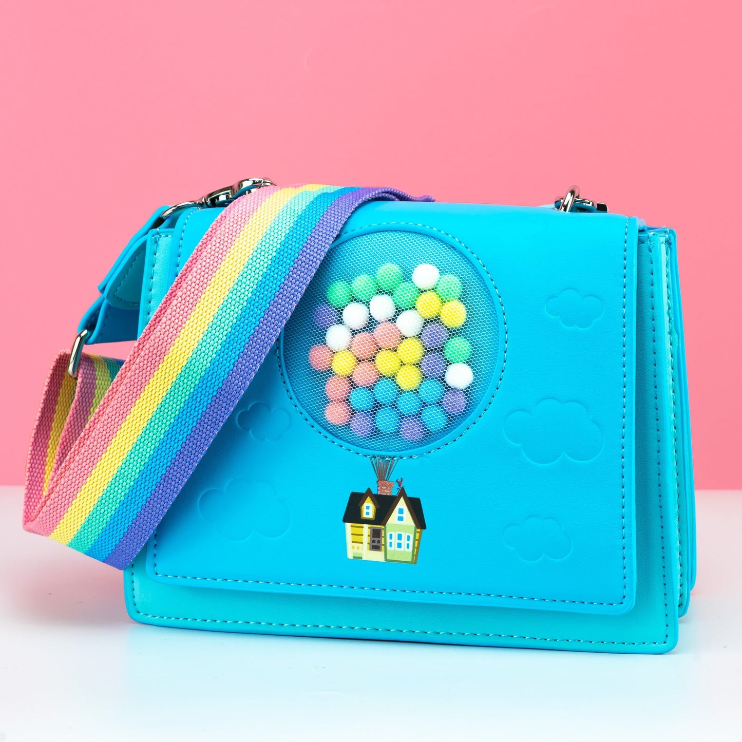 Loungefly x Disney Pixar Up Balloons and House Crossbody Bag - GeekCore