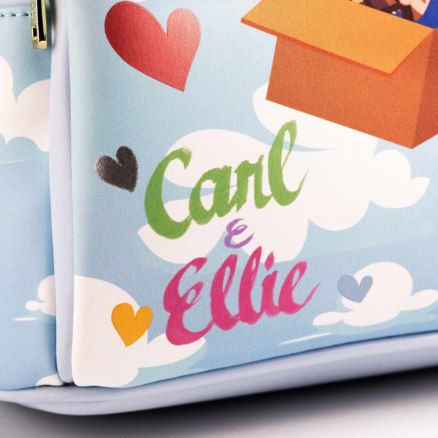 Loungefly x Disney Pixar Up Carl and Ellie Foil Hearts Balloons Mini Backpack With Coin Bag - GeekCore