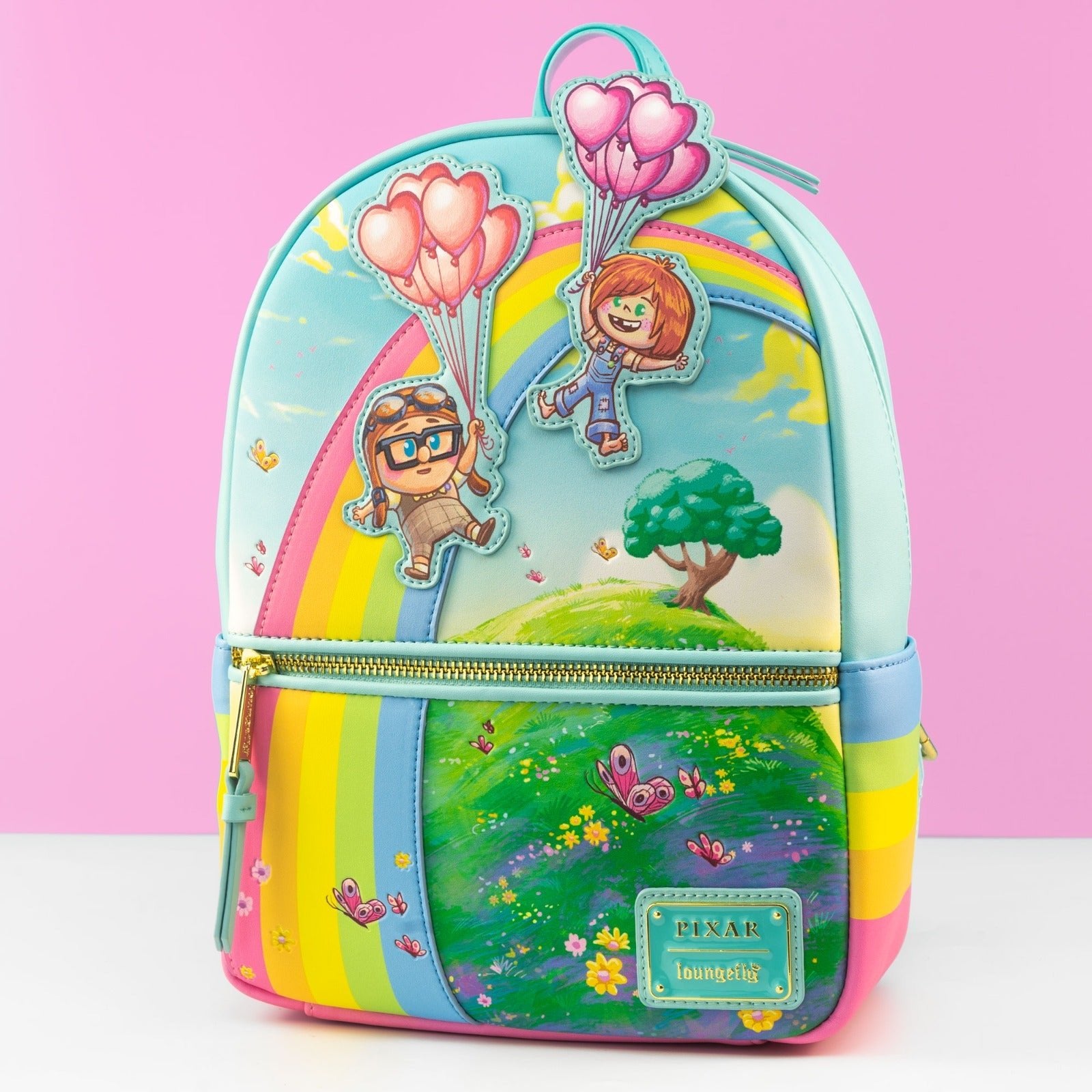 Loungefly x Disney Pixar Up Carl and Ellie Love Heart Balloons Mini Backpack - GeekCore