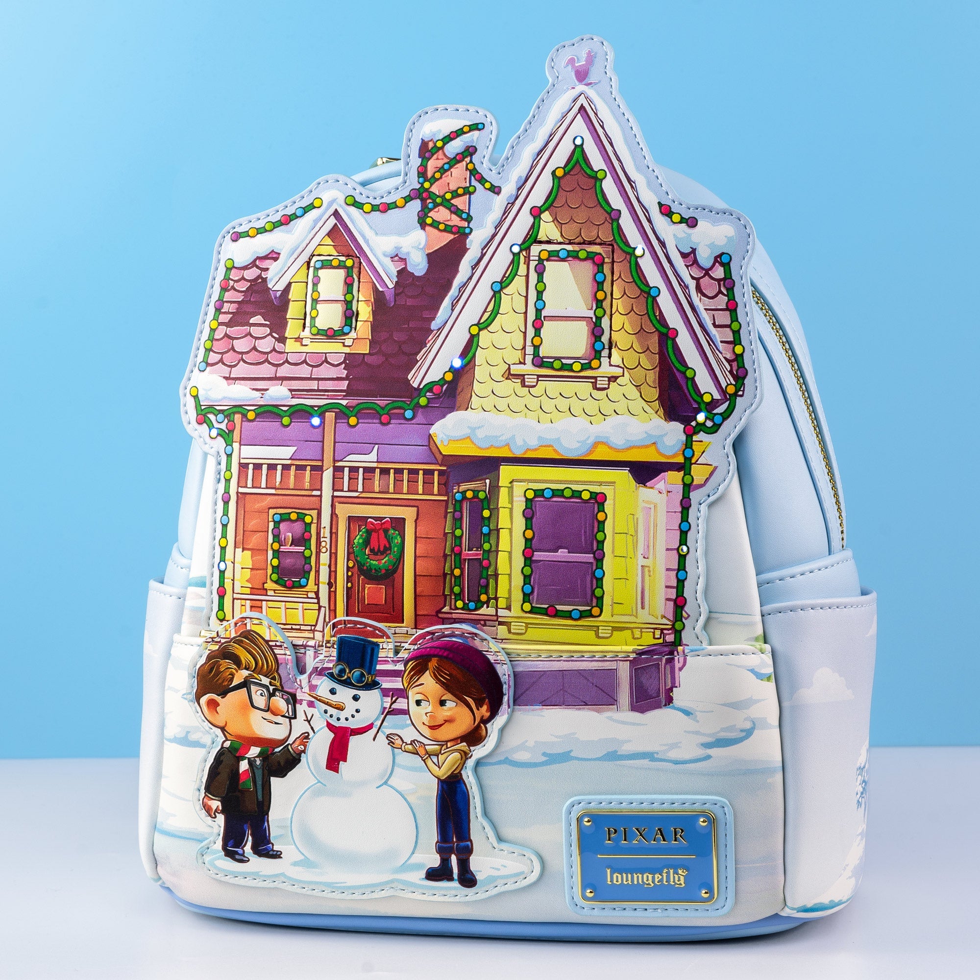 Loungefly x Disney Pixar Up House Holiday Lights Mini Backpack - GeekCore