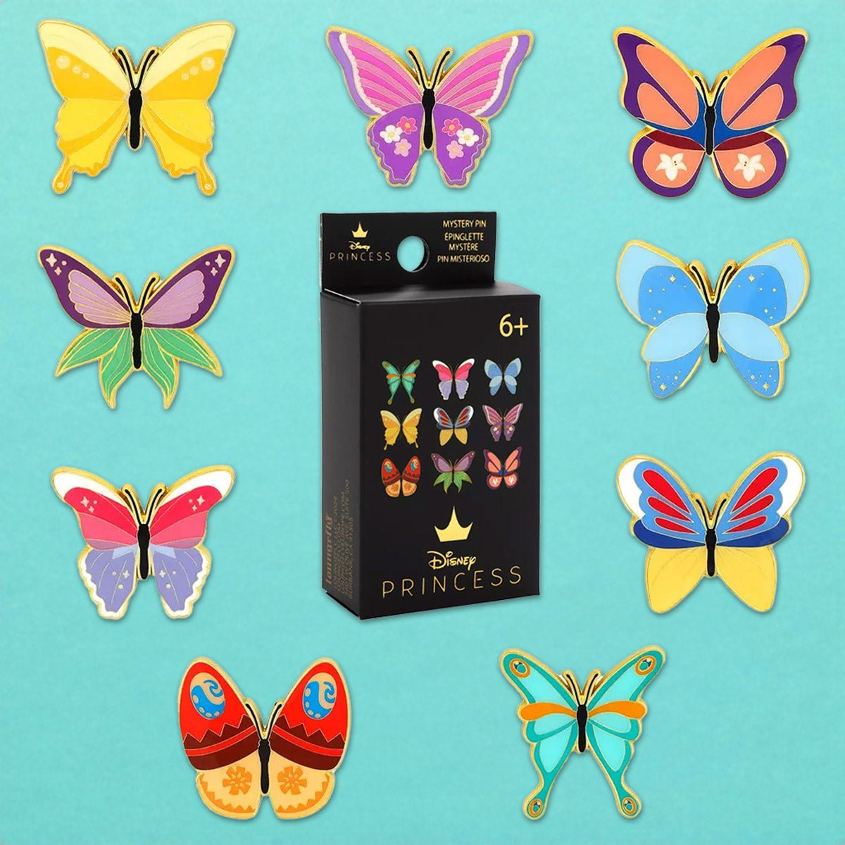 Loungefly x Disney Princess Butterflies Blind Box Mystery Pin - GeekCore