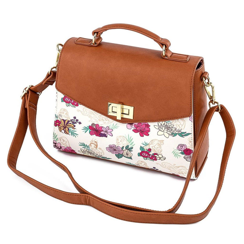 Loungefly x Disney Princess Floral AOP Crossbody Bag - GeekCore