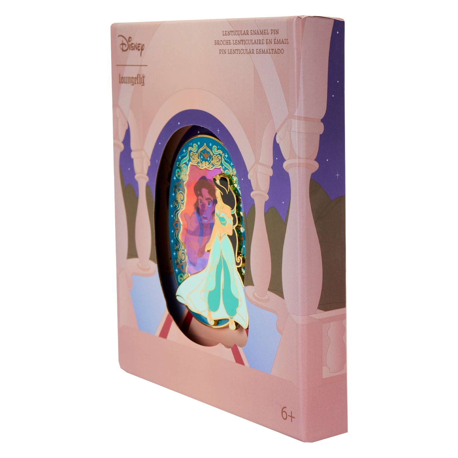Loungefly x Disney Princess Jasmine Lenticular 3 Inch Pin - GeekCore