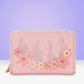 Loungefly x Disney Princess Pink Floral Silhouettes Zip Around Wallet - GeekCore