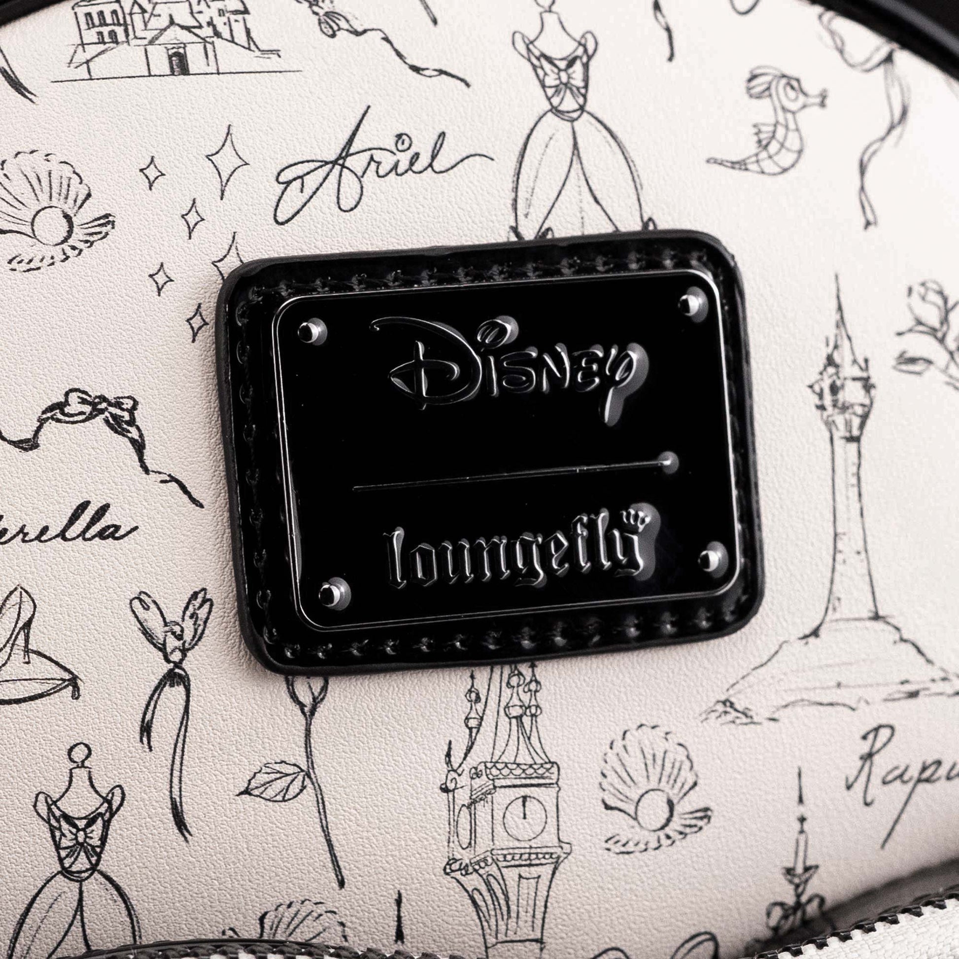 Loungefly x Disney Princess Quilted Autograph Sketch Icons Mini Backpack - GeekCore
