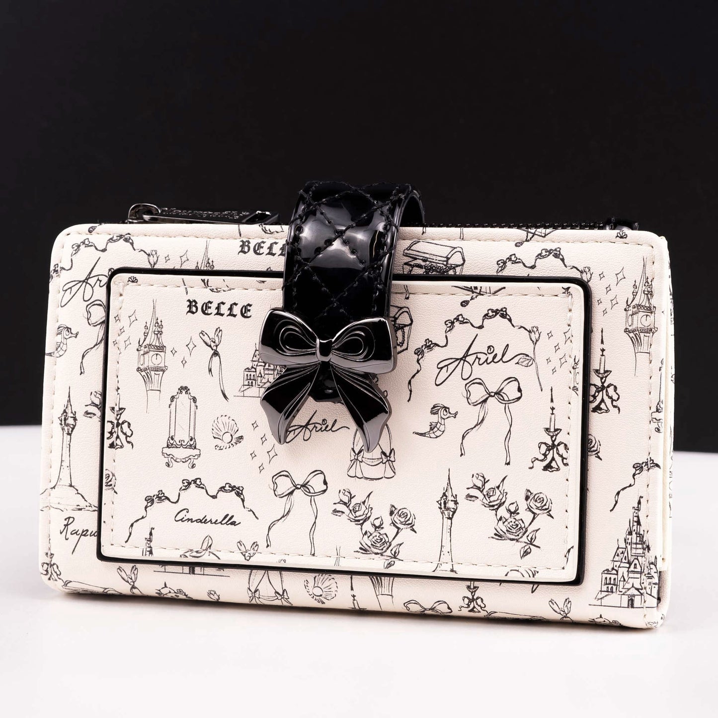 Loungefly x Disney Princess Quilted Autograph Sketch Icons Wallet - GeekCore