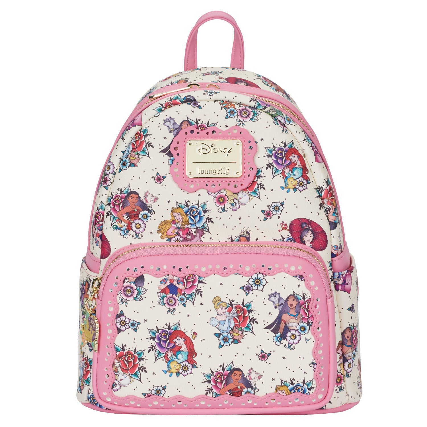 Loungefly x Disney Princess Tattoo All Over Print Mini Backpack - GeekCore