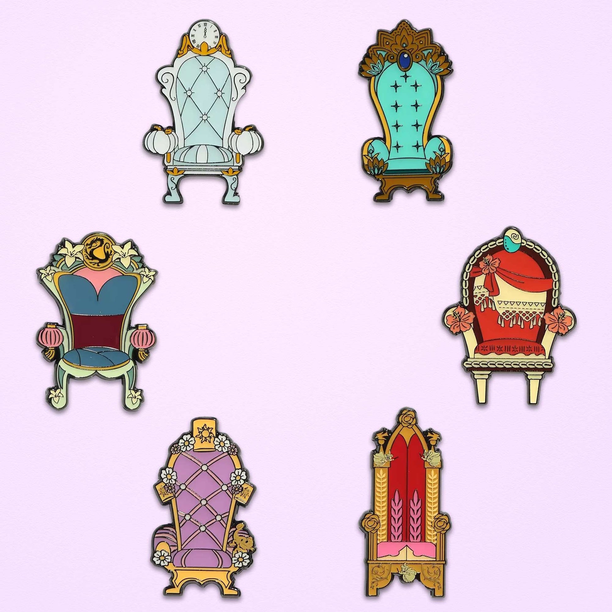 Loungefly x Disney Princess Thrones Blind Box Mystery Pin - GeekCore