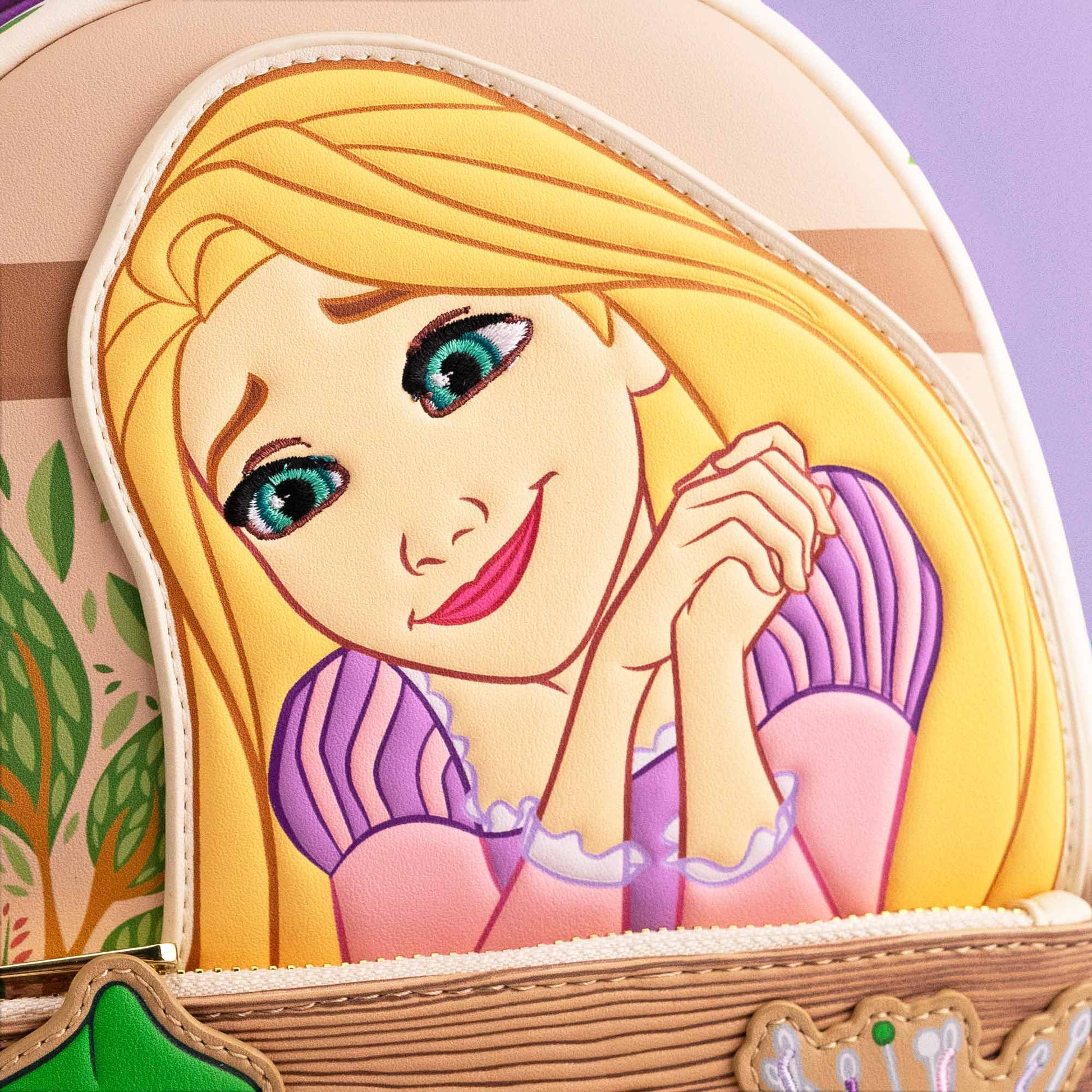 Loungefly x Disney Rapunzel and Pascal Dress Making Mini Backpack - GeekCore