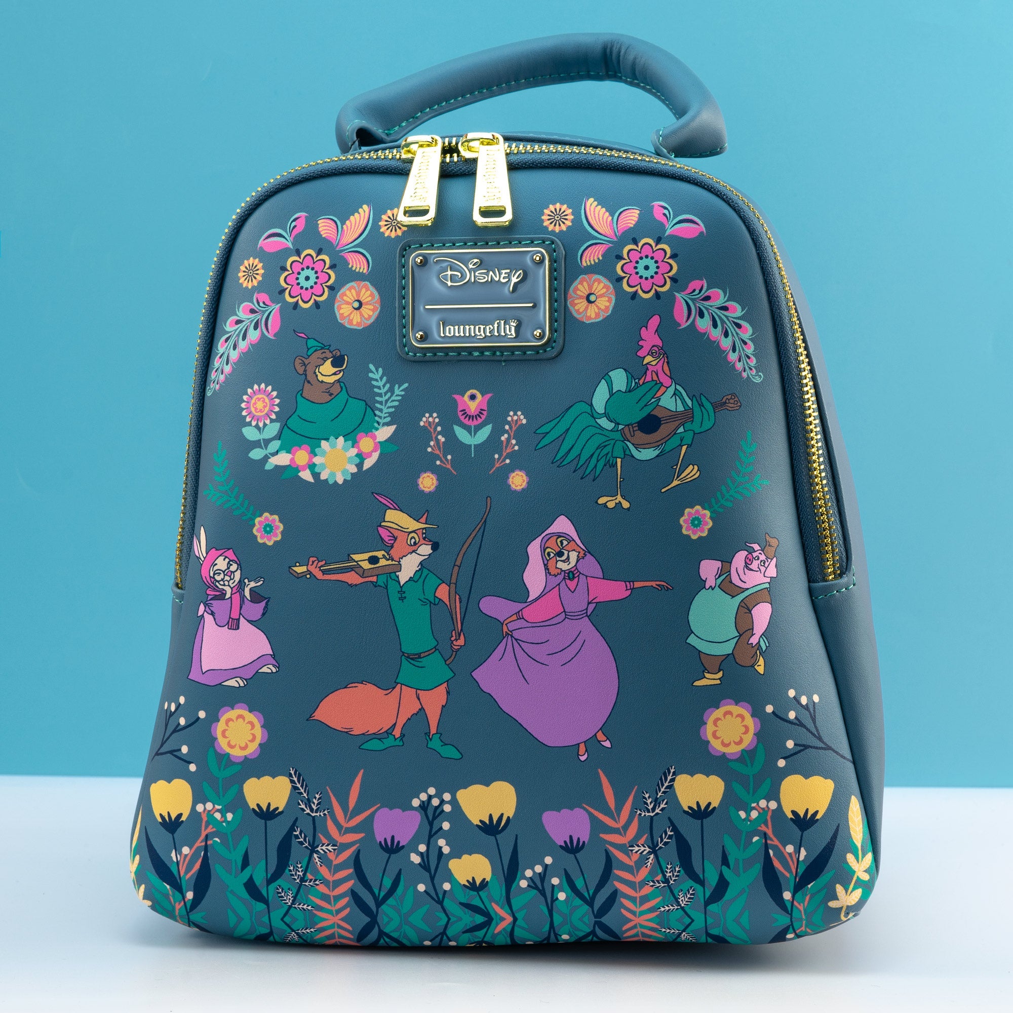 Loungefly x Disney Robin Hood Floral Mini Backpack - GeekCore