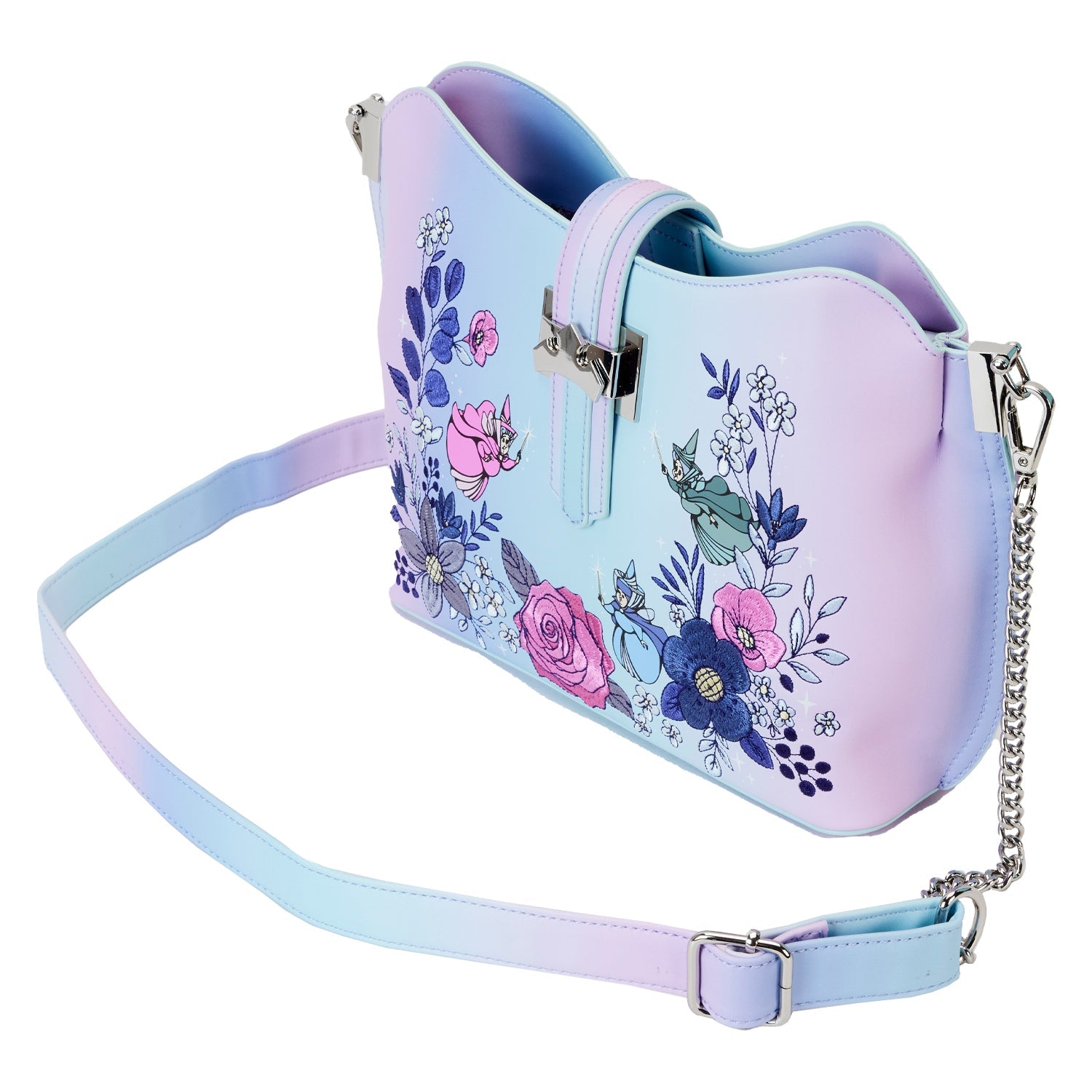 Loungefly x Disney Sleeping Beauty 65th Anniversary Floral Crown Crossbody Bag - GeekCore