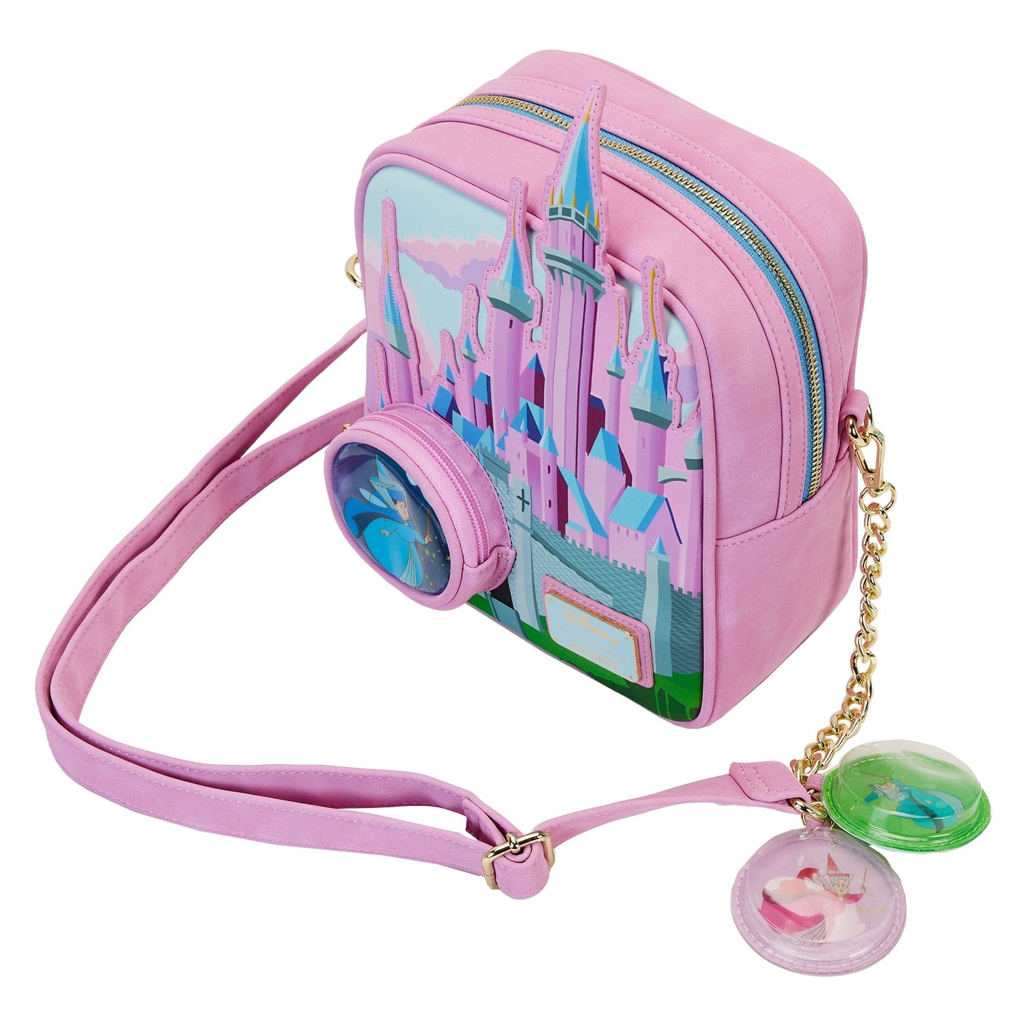 Loungefly x Disney Sleeping Beauty Stained Glass Castle Crossbody Bag - GeekCore