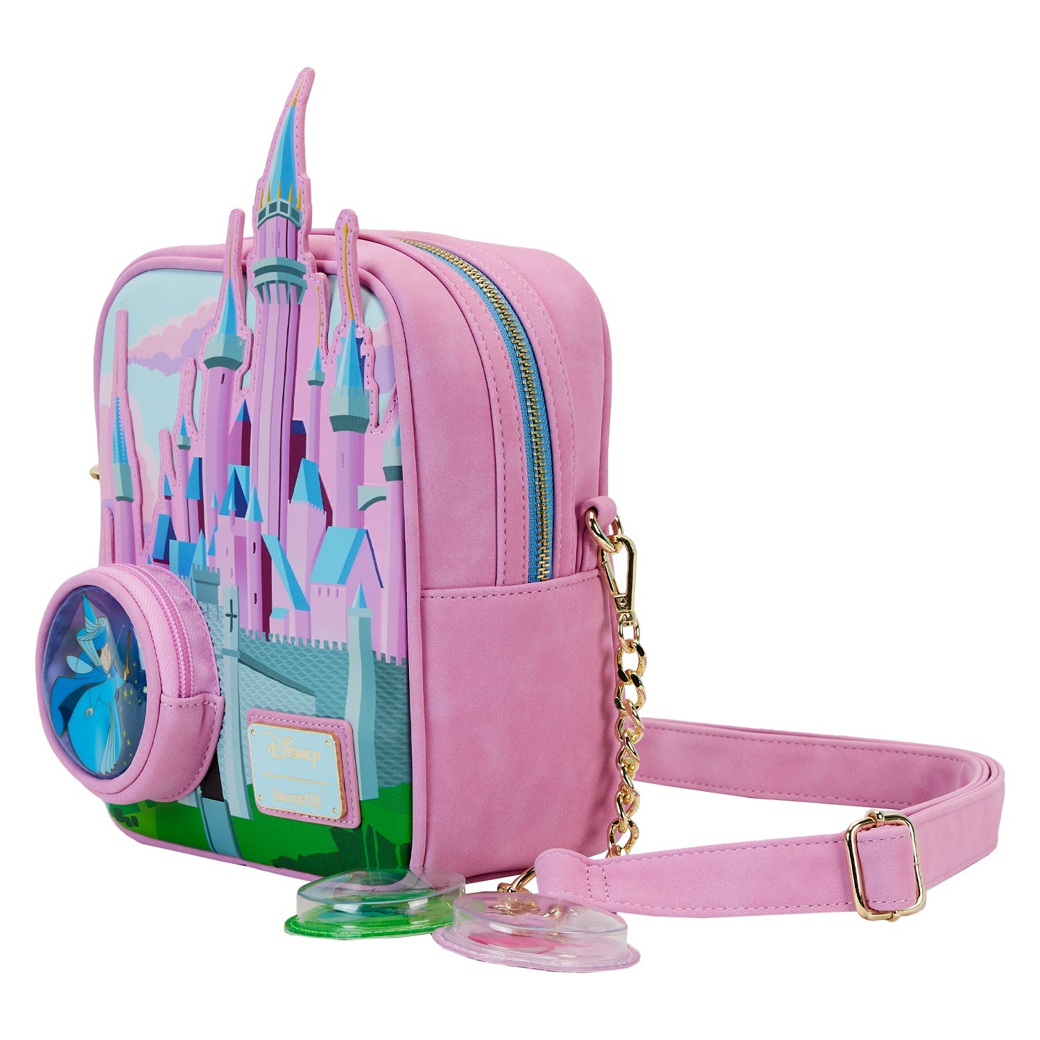 Loungefly x Disney Sleeping Beauty Stained Glass Castle Crossbody Bag - GeekCore