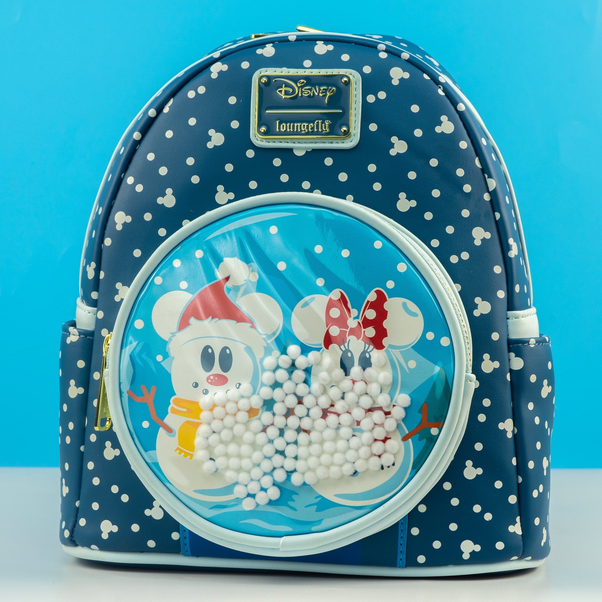 Loungefly x Disney Snowman Minnie Mickey Mouse Snow Globe Mini Backpack - GeekCore