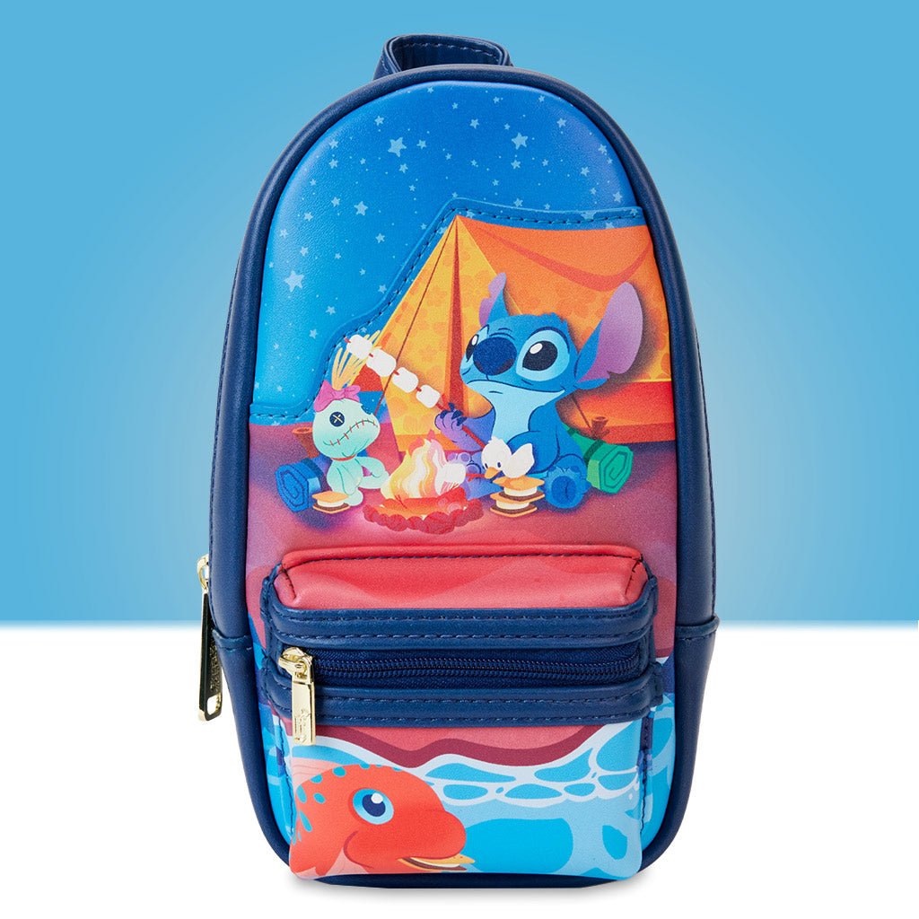 Loungefly x Disney Stitch Camping Cuties Mini Backpack Pencil Case - GeekCore