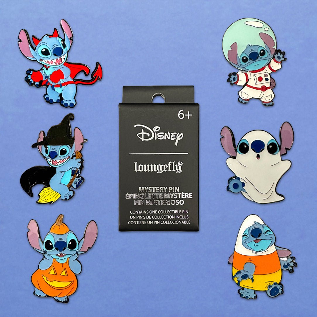 Loungefly x Disney Stitch Halloween Blind Box Mystery Pin - GeekCore