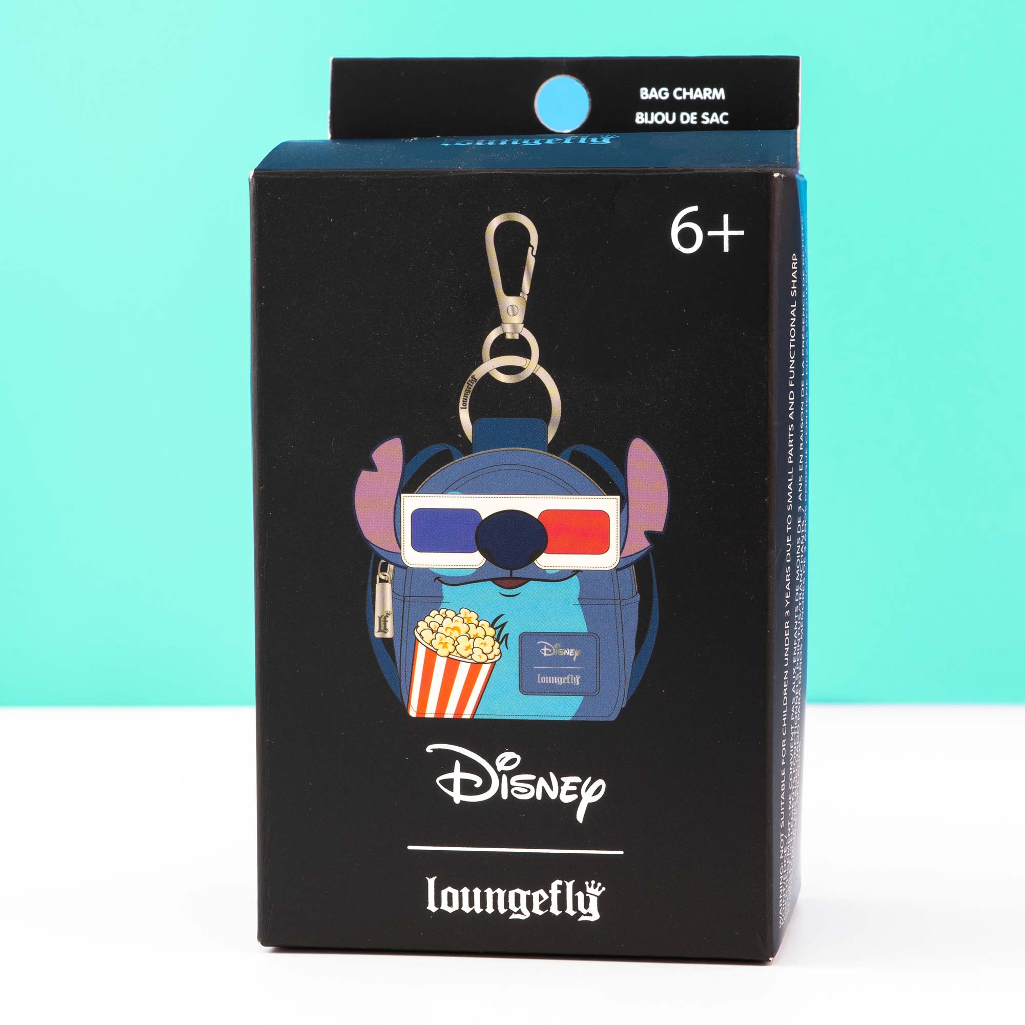 Loungefly x Disney Stitch Popcorn Micro Mini Backpack Bag Charm - GeekCore