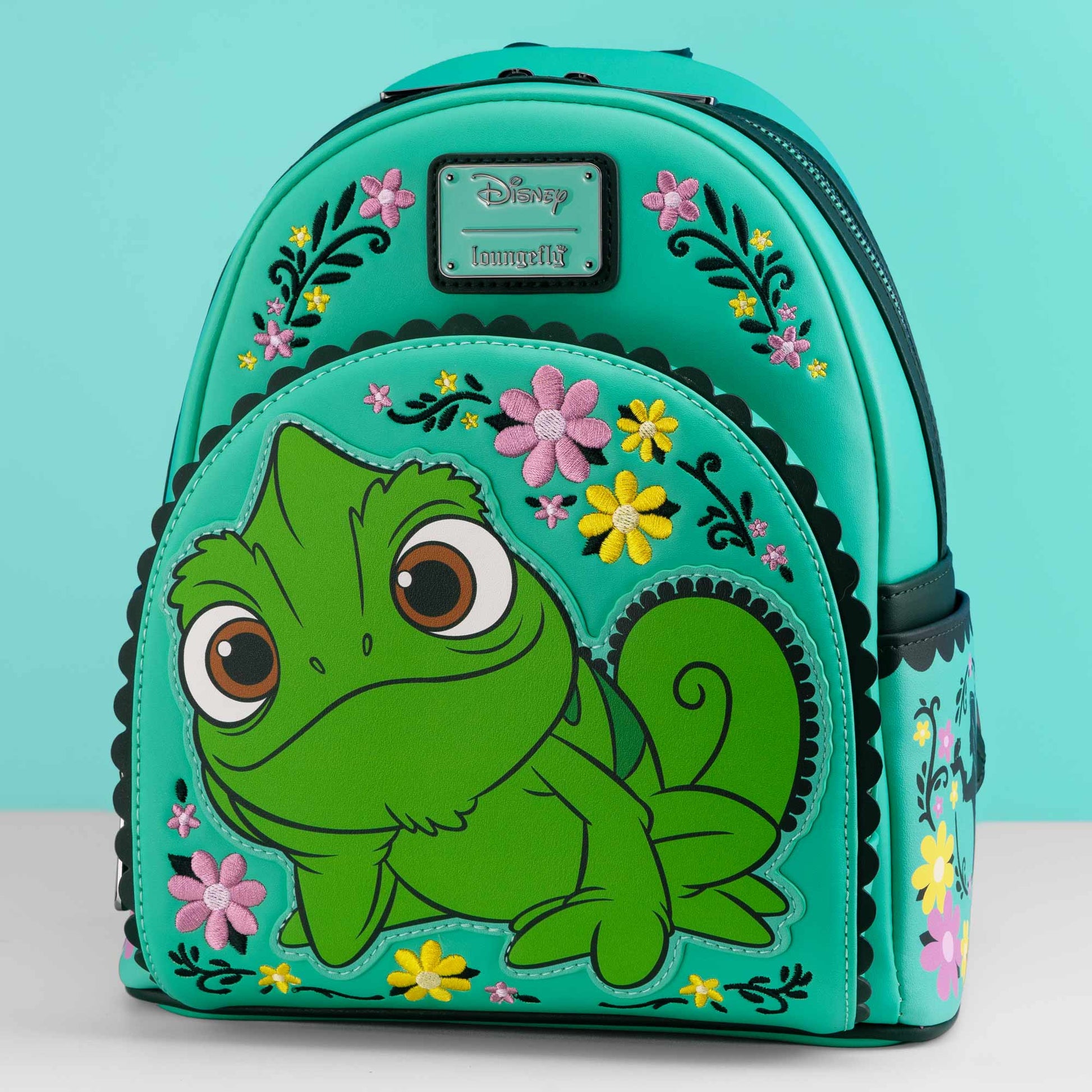 Loungefly x Disney Tangled Pascal Floral Mini Backpack - GeekCore