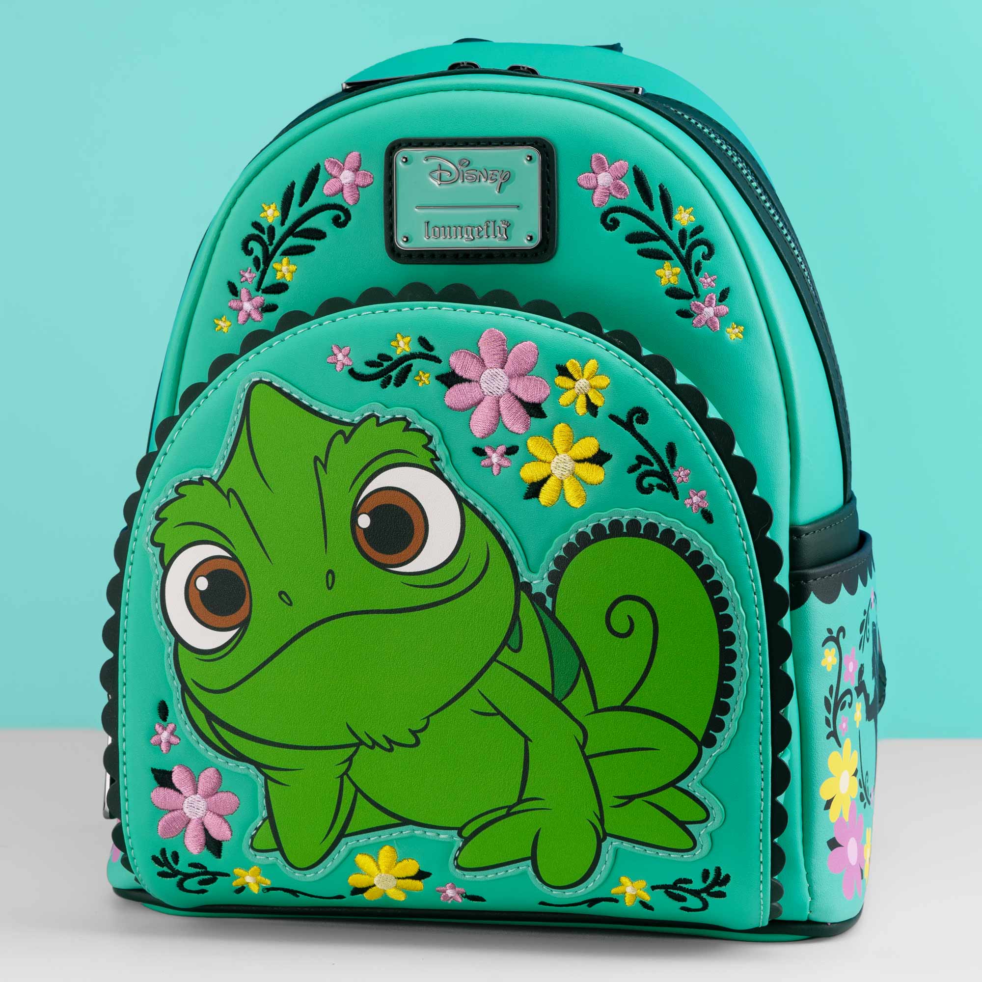 Loungefly x Disney Tangled Pascal Floral Mini Backpack - GeekCore