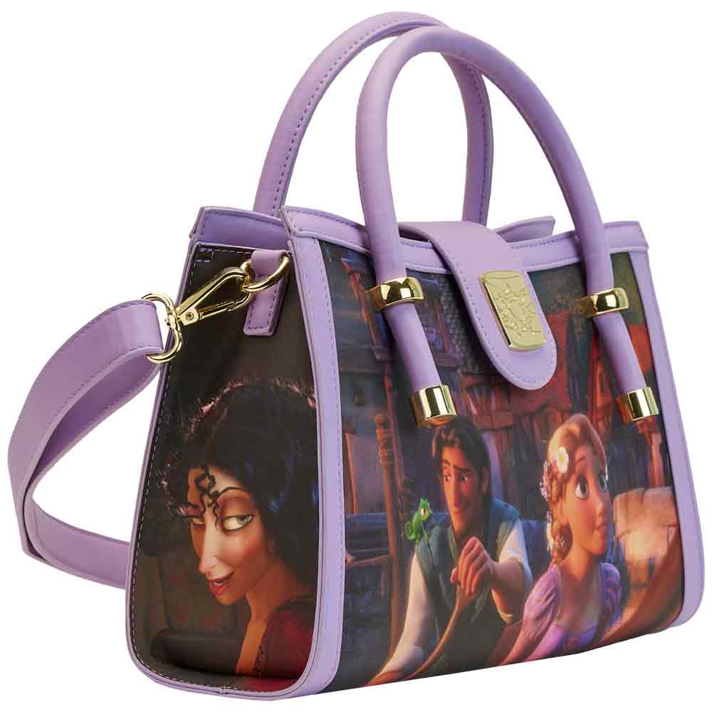 Loungefly x Disney Tangled Rapunzel Scenes Crossbody Bag - GeekCore