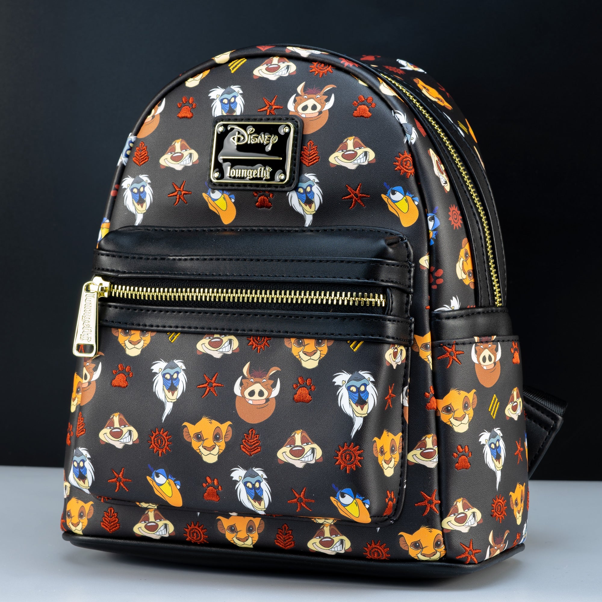 Loungefly x Disney The Lion King Faces AOP Mini Backpack - GeekCore