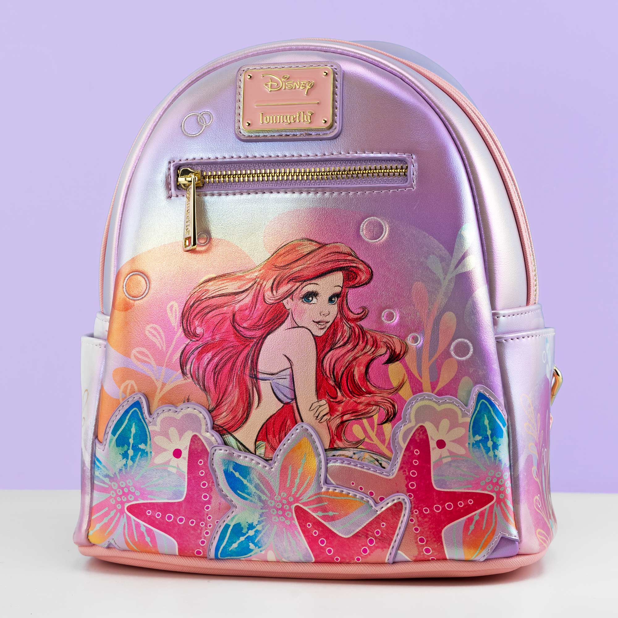 Loungefly x Disney The Little Mermaid Ariel Soft Floral Mini Backpack - GeekCore