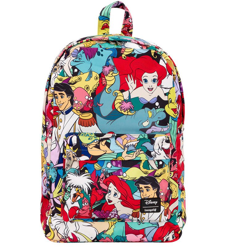 Loungefly x Disney The Little Mermaid Characters AOP Canvas Backpack - GeekCore