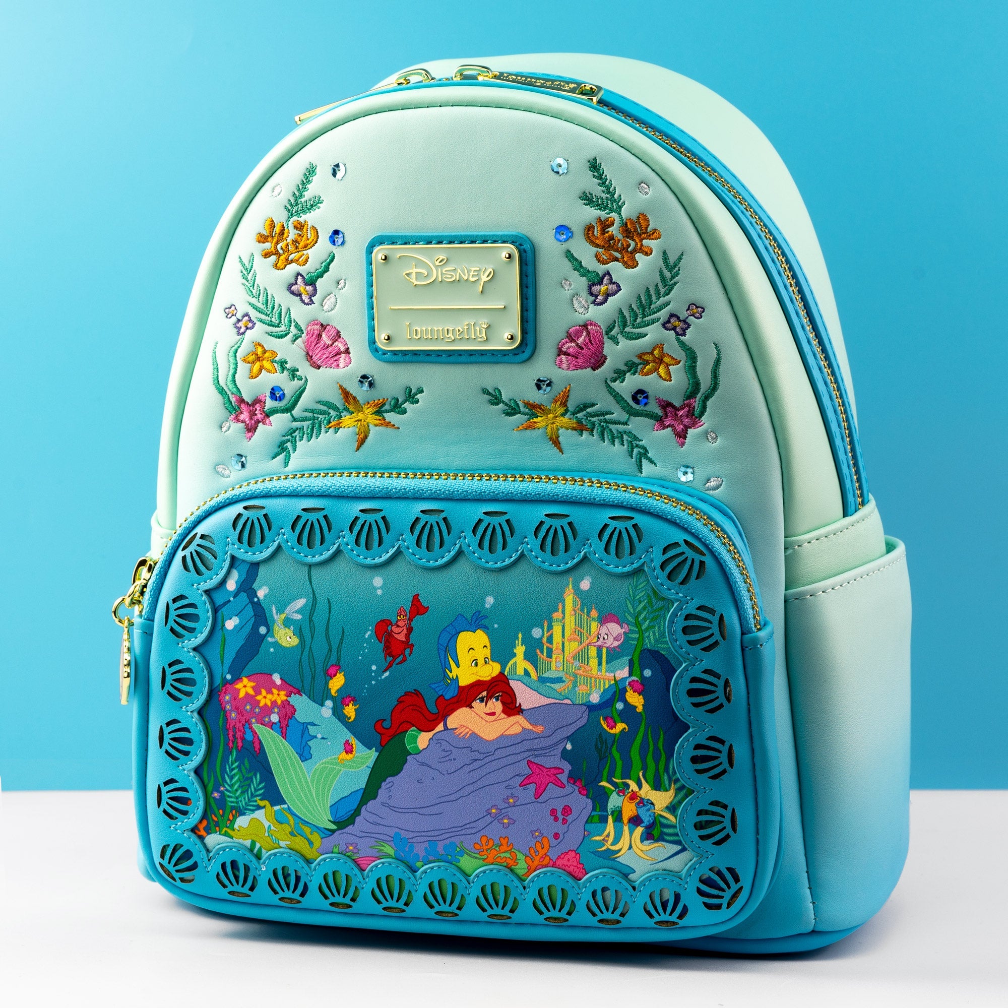 Loungefly x Disney The Little Mermaid Die Cut Window Scene Mini Backpack - GeekCore