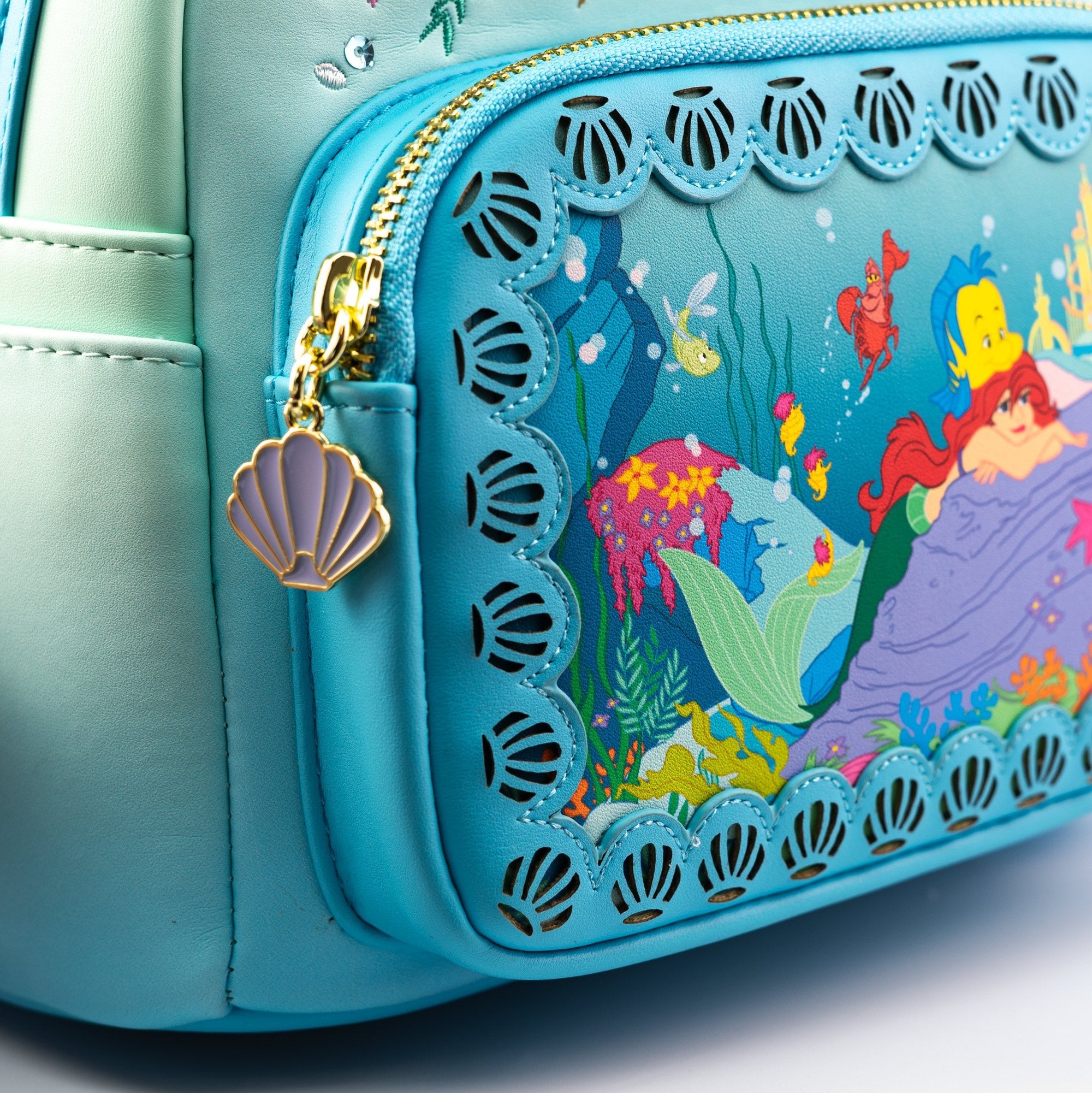 Loungefly x Disney The Little Mermaid Die Cut Window Scene Mini Backpack - GeekCore