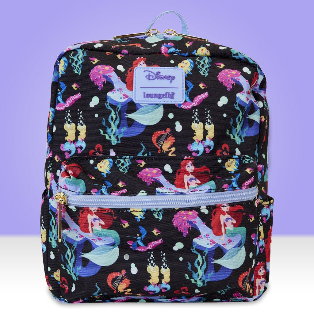 Loungefly x Disney The Little Mermaid Life is The Bubbles AOP Nylon Backpack - GeekCore