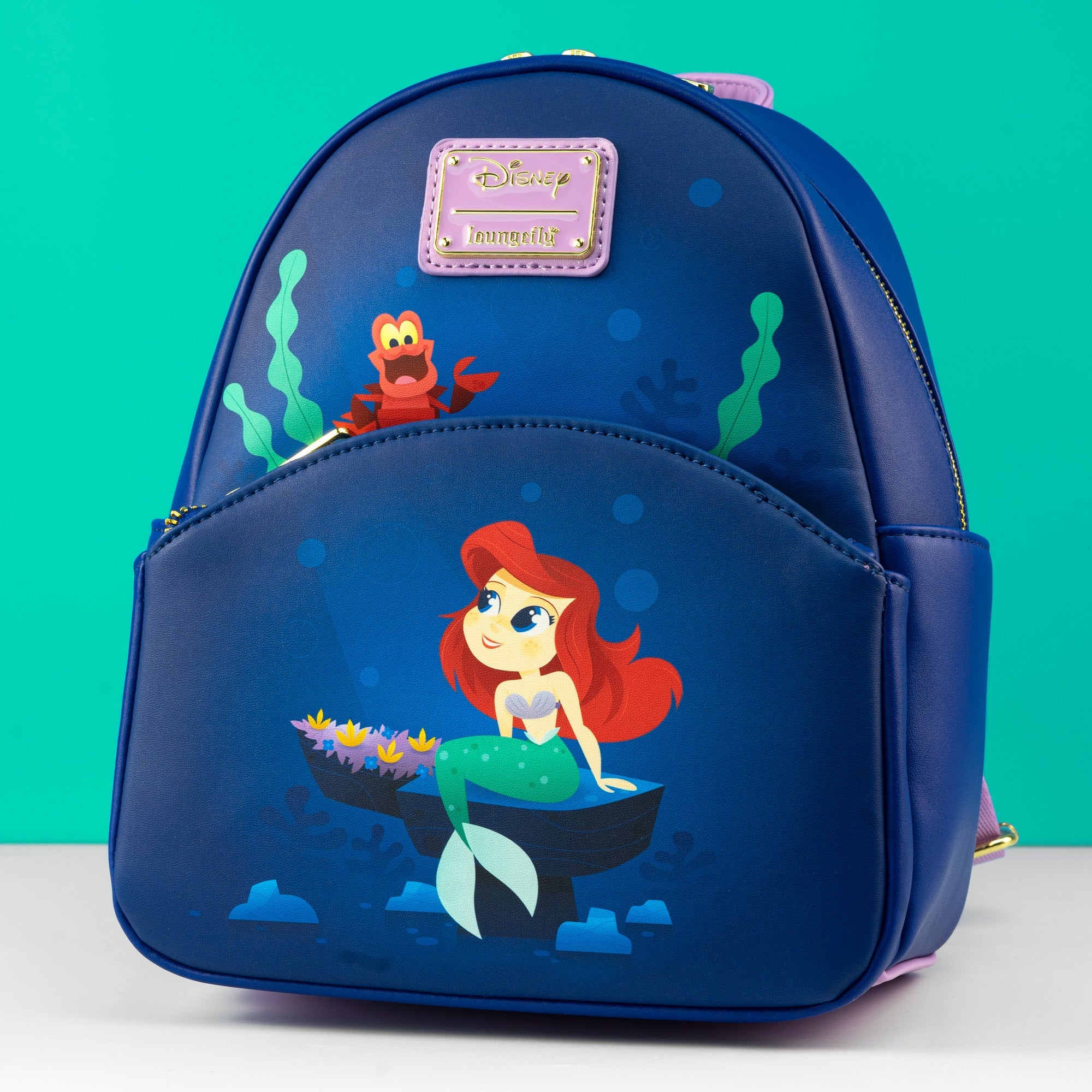 Loungefly x Disney The Little Mermaid Princess Ariel and Sebastian Mini Backpack - GeekCore