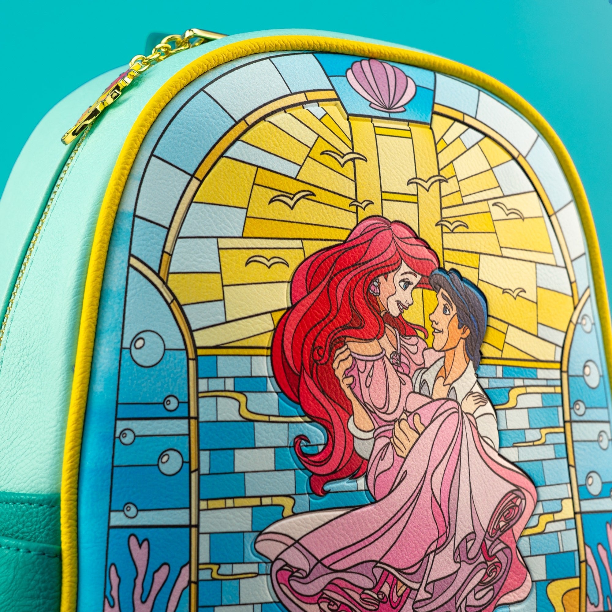 Loungefly x Disney The Little Mermaid Stained Glass Artwork Mini Backpack - GeekCore