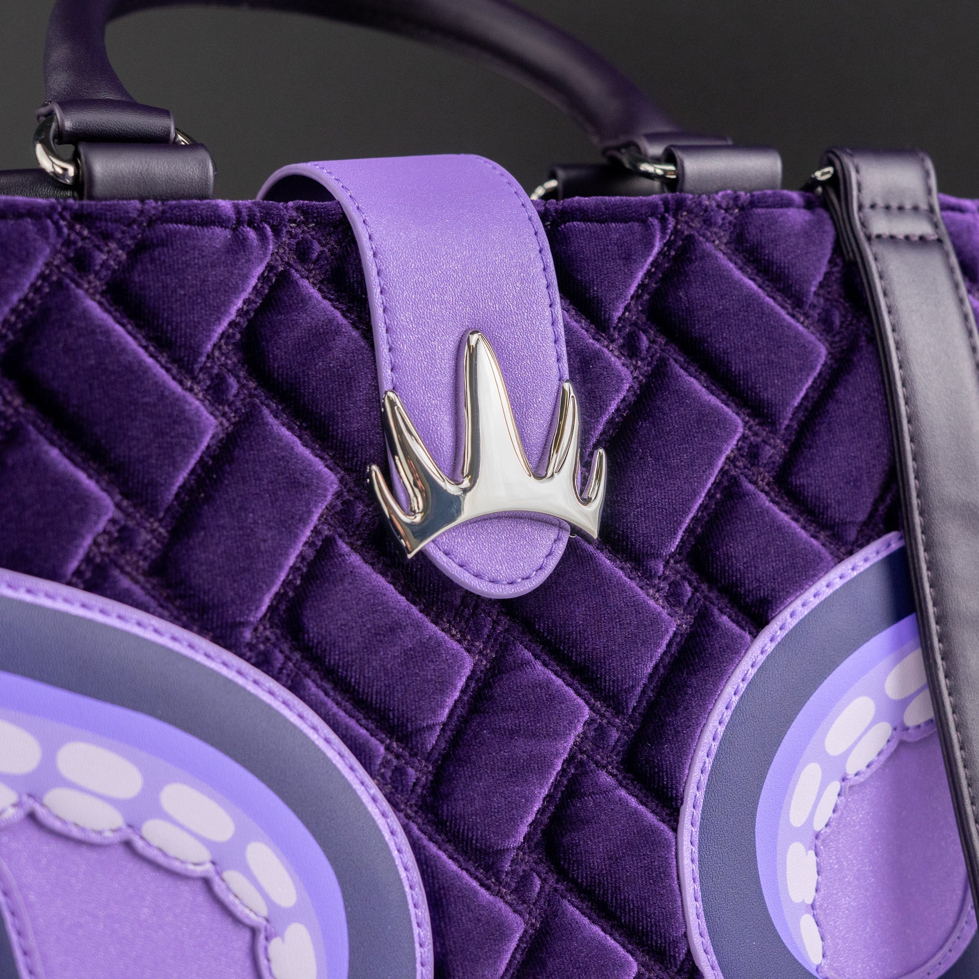 Loungefly x Disney The Little Mermaid Ursula Quilted Velvet Handbag - GeekCore