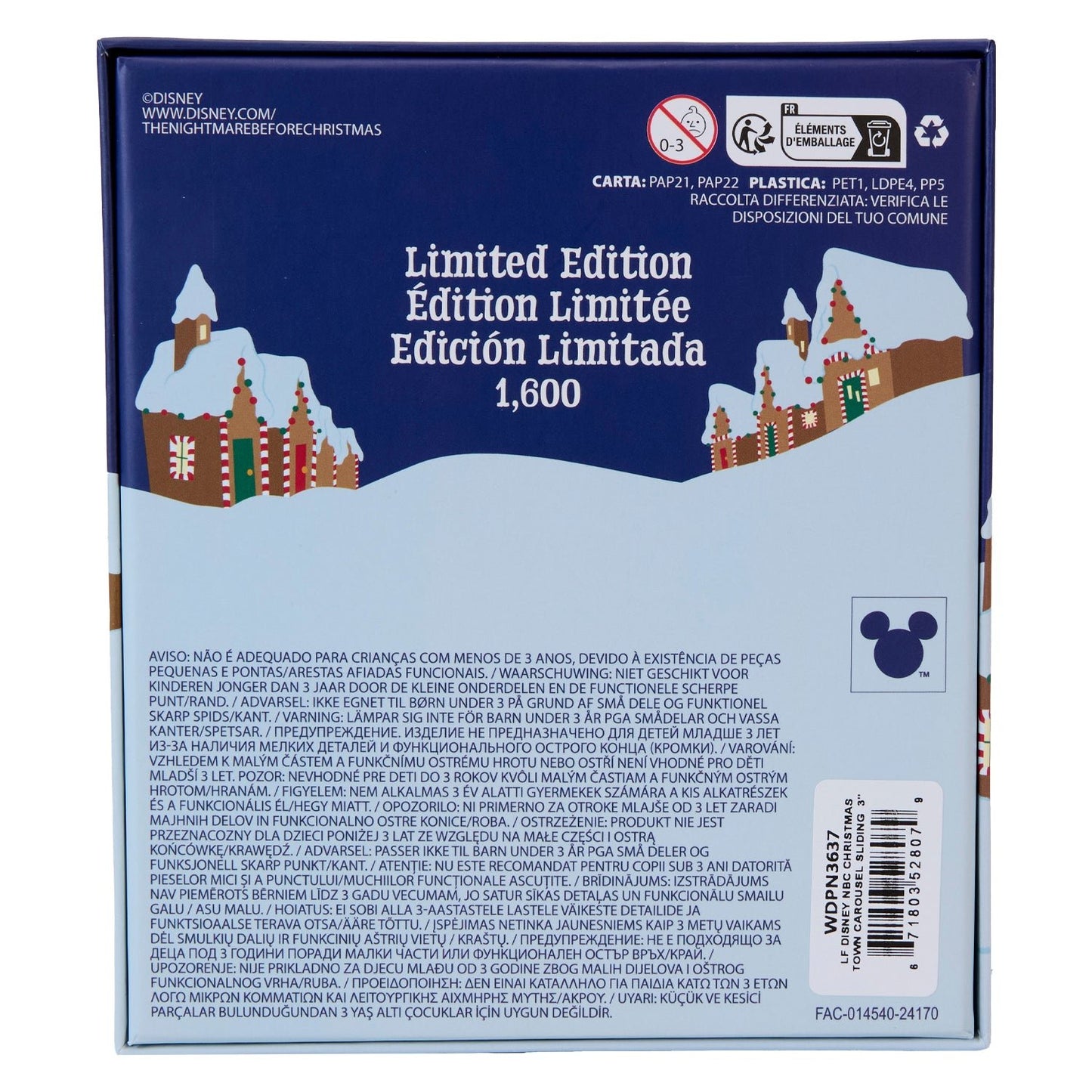 Loungefly x Disney The Nightmare Before Christmas Christmas Town Carousel Sliding 3" Collectors Pin - GeekCore