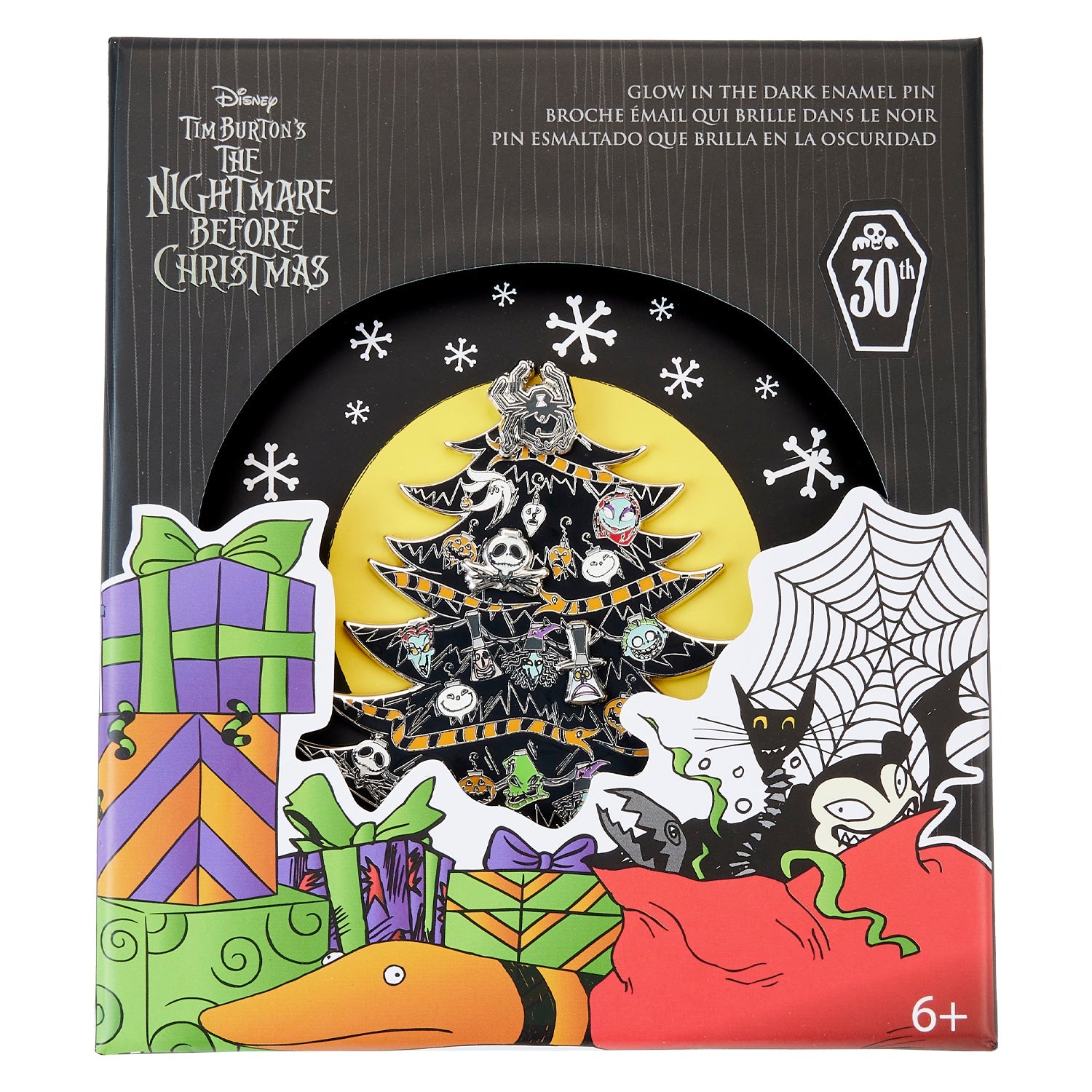 Loungefly x Disney The Nightmare Before Christmas Glow in the Dark Christmas Tree Pin - GeekCore