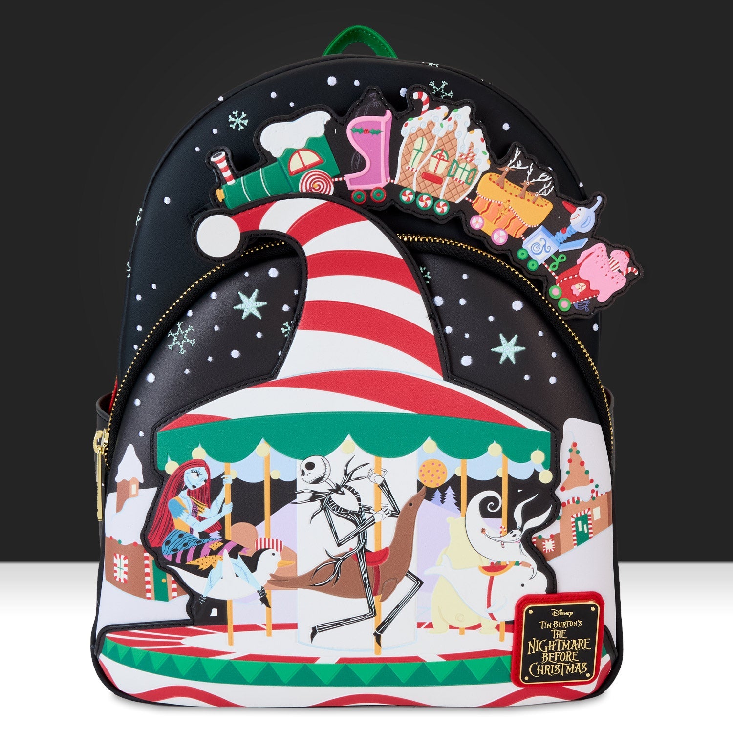 Loungefly x Disney The Nightmare Before Christmas Journey To Christmas Town Mini Backpack - GeekCore