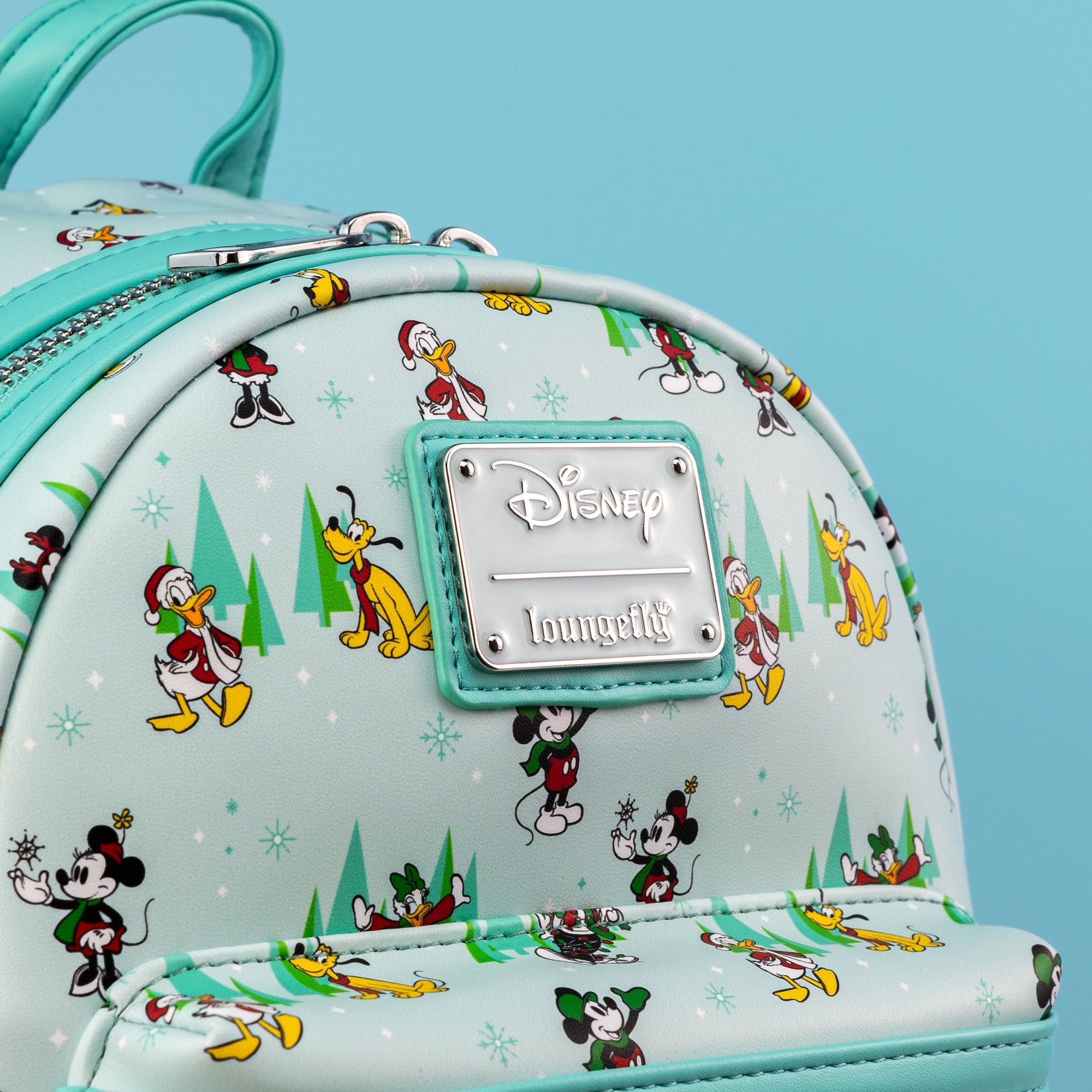 Loungefly x Disney The Sensational Six Christmas Character Print Mini Backpack - GeekCore