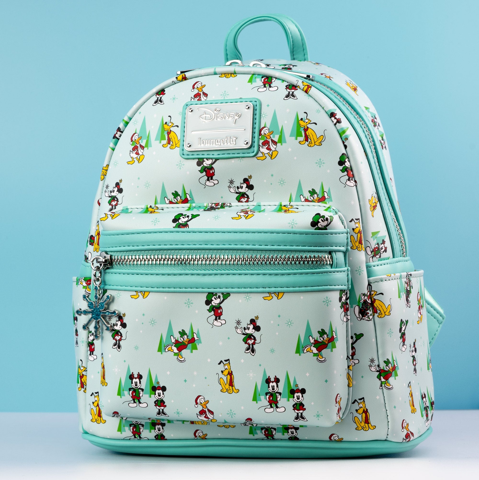 Loungefly x Disney The Sensational Six Christmas Character Print Mini Backpack - GeekCore