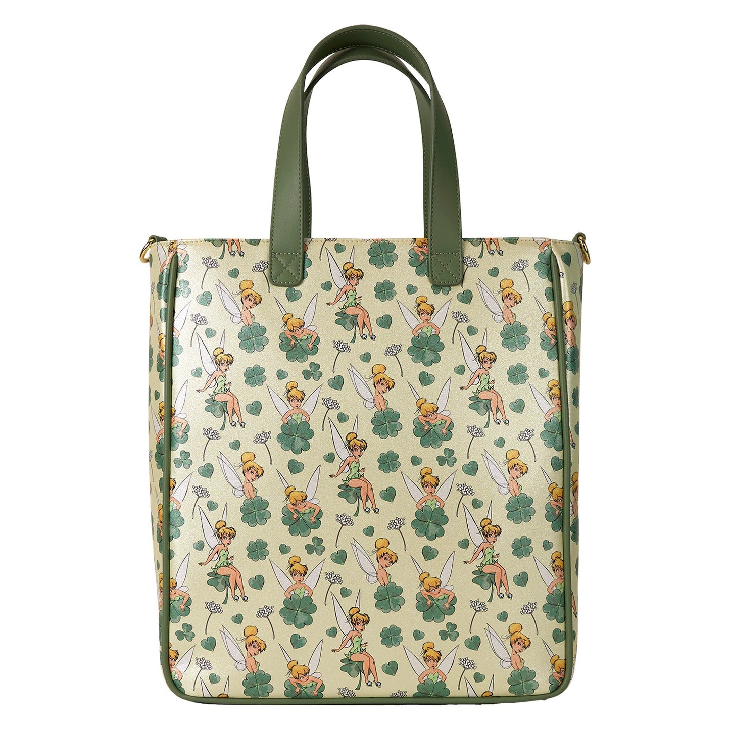 Loungefly x Disney Tinker Bell Four - Leaf Clover Tote Bag with Coin Bag - GeekCore