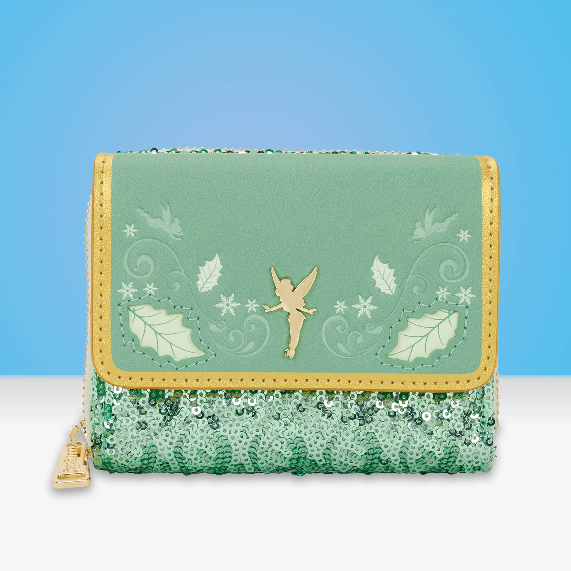 Loungefly x Disney Tinker Bell Holiday Tri Fold Wallet - GeekCore