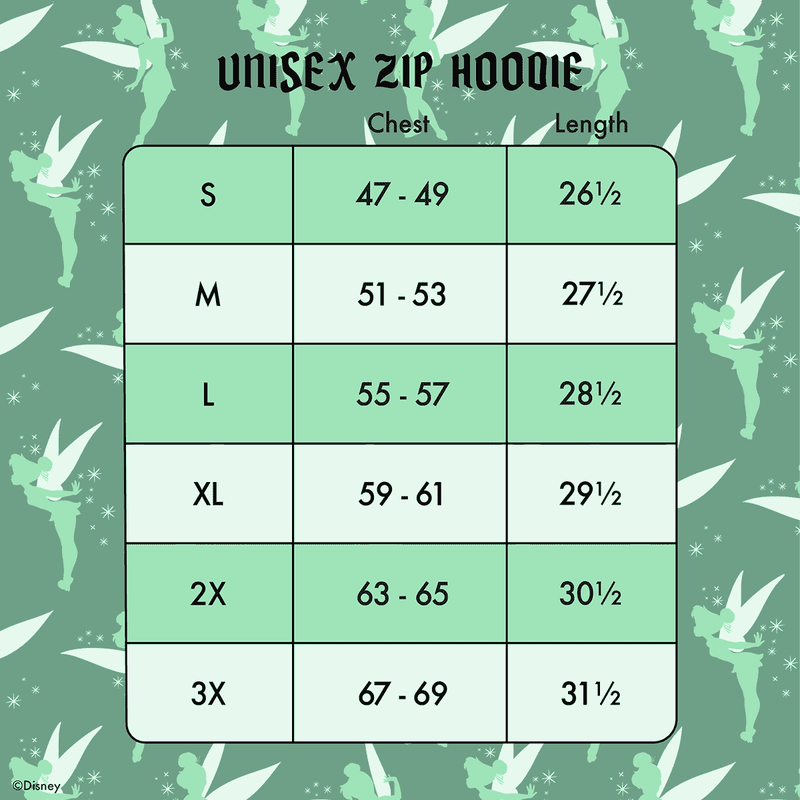Loungefly x Disney Tinker Bell Ribbon Unisex Zip Hoodie - GeekCore