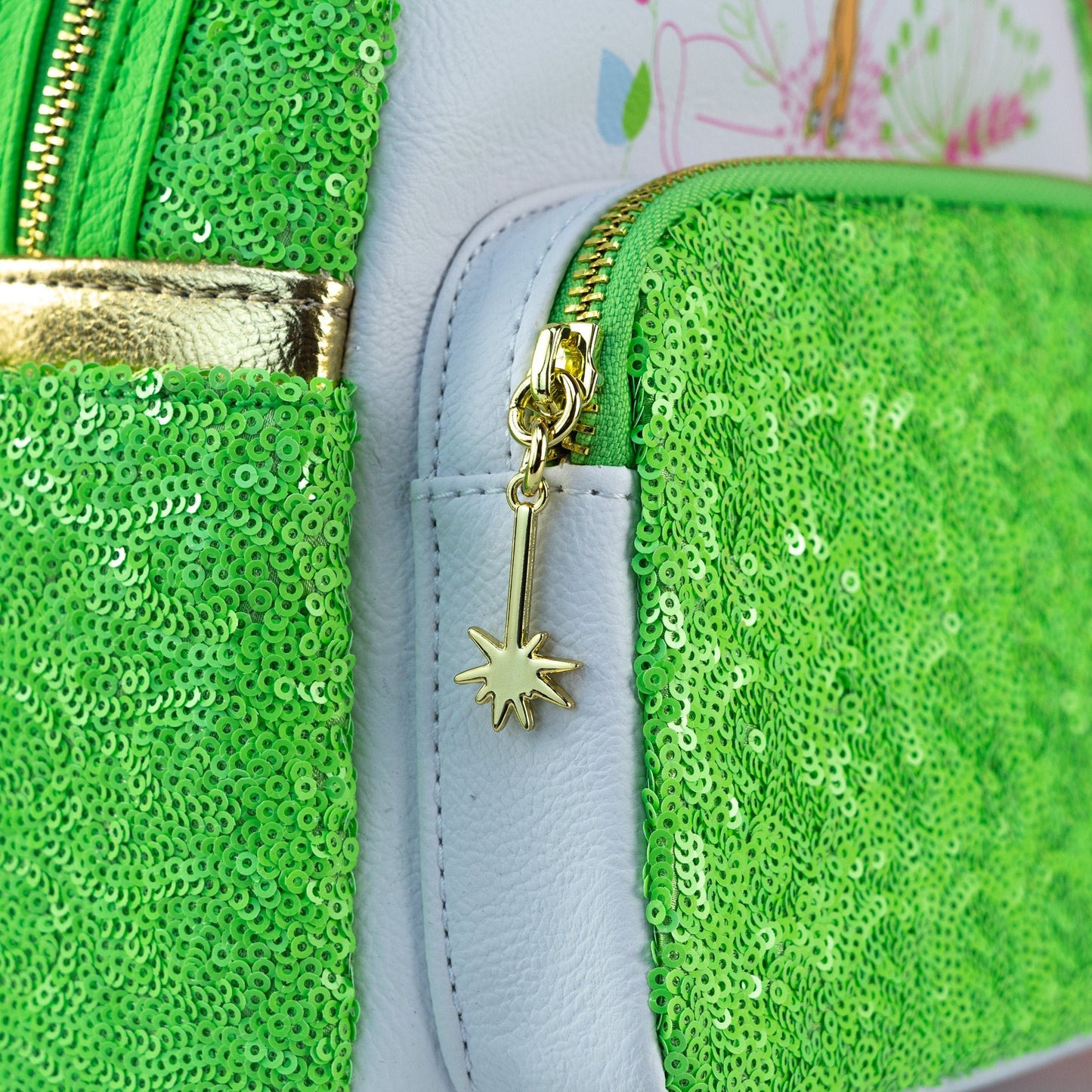 Loungefly x Disney Tinkerbell Green Sequin Mini Backpack - GeekCore