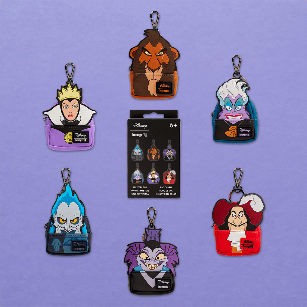 Loungefly x Disney Villains Mystery Mini Backpack Bag Charm - GeekCore